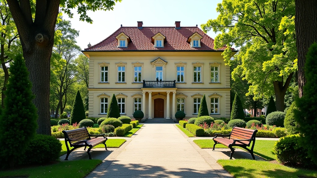 Birštonos kurorto centras su parkais, rankine šiltnamis, senas statinis su architektūra